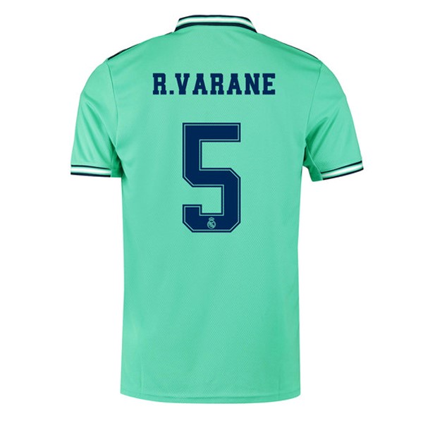 Camiseta Real Madrid NO.5 Varane Replica Tercera Ropa 2019/20 Verde